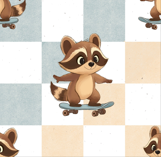 Waschbär-fährt-Skateboard 