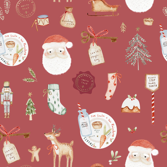 Santa and his helpers